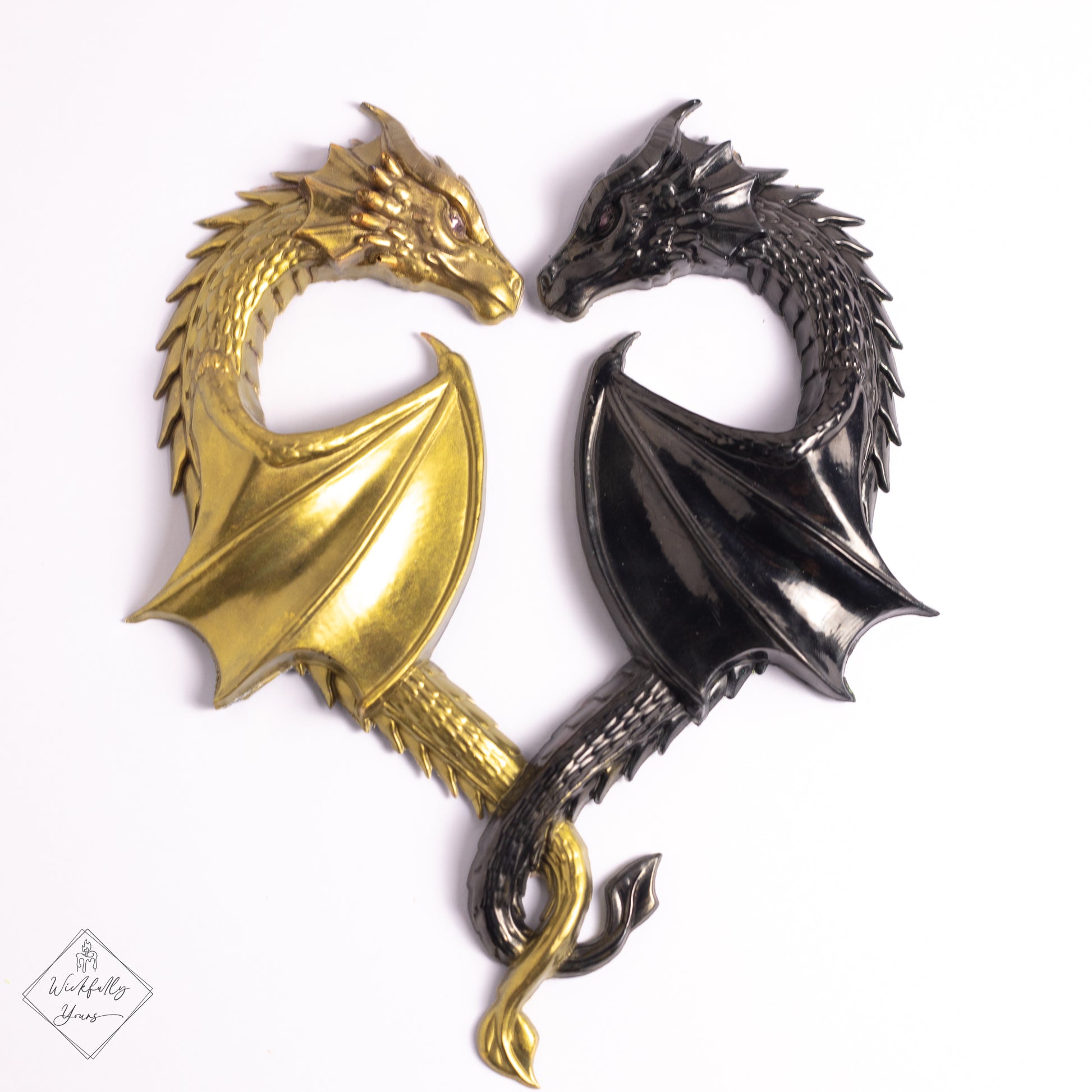 Twin Dragon Resin Art