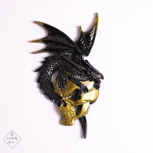 Black Dragon Resin Art Front