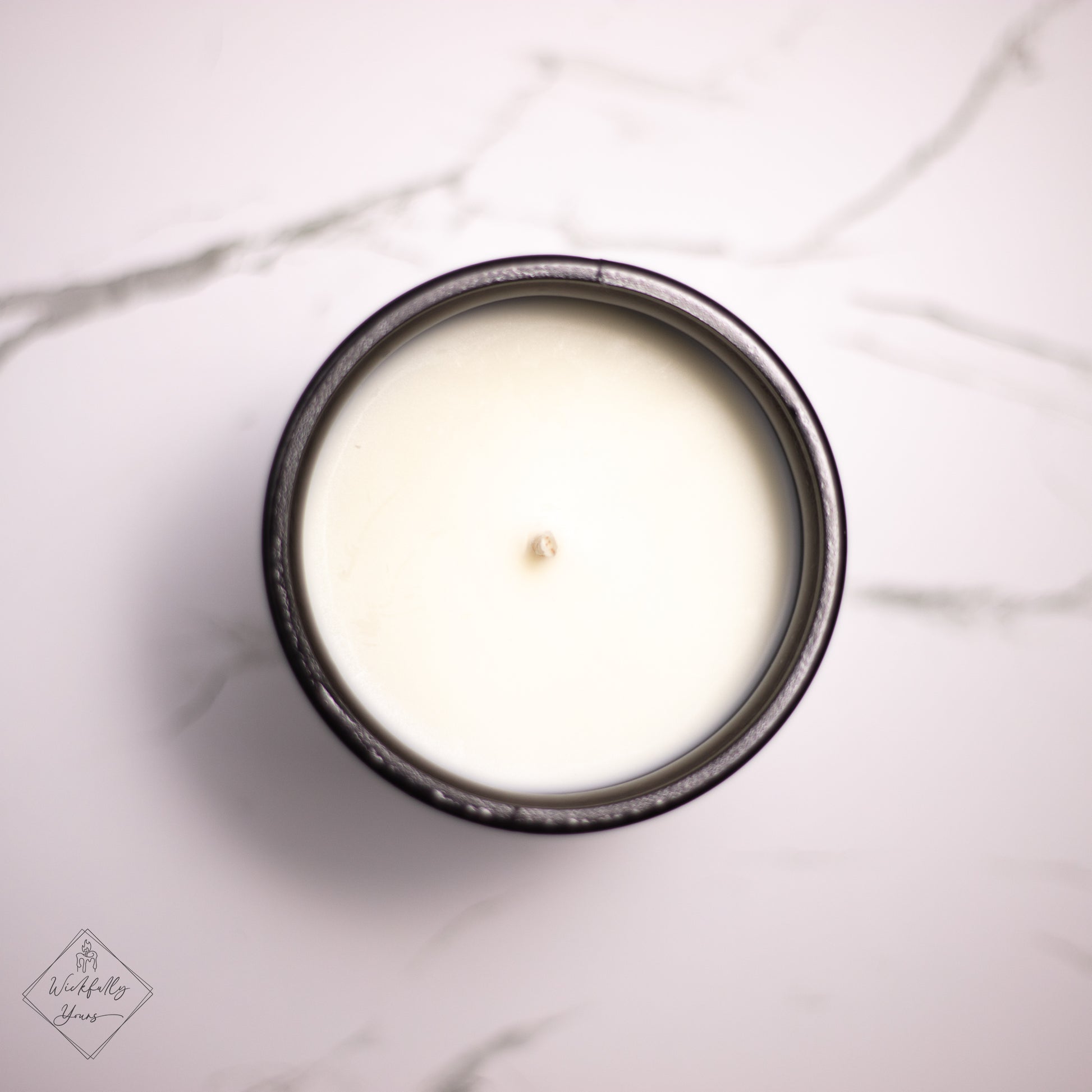 Blissfully scented candle top