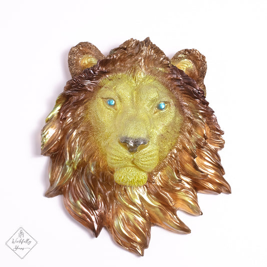 Lion Yellow Resin Art