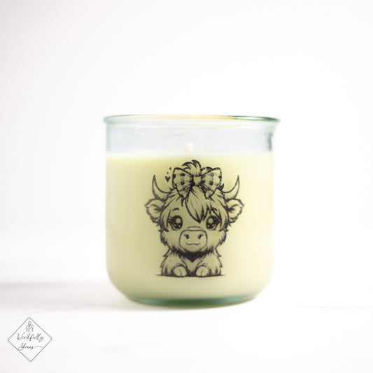 Peachfully scented candle front