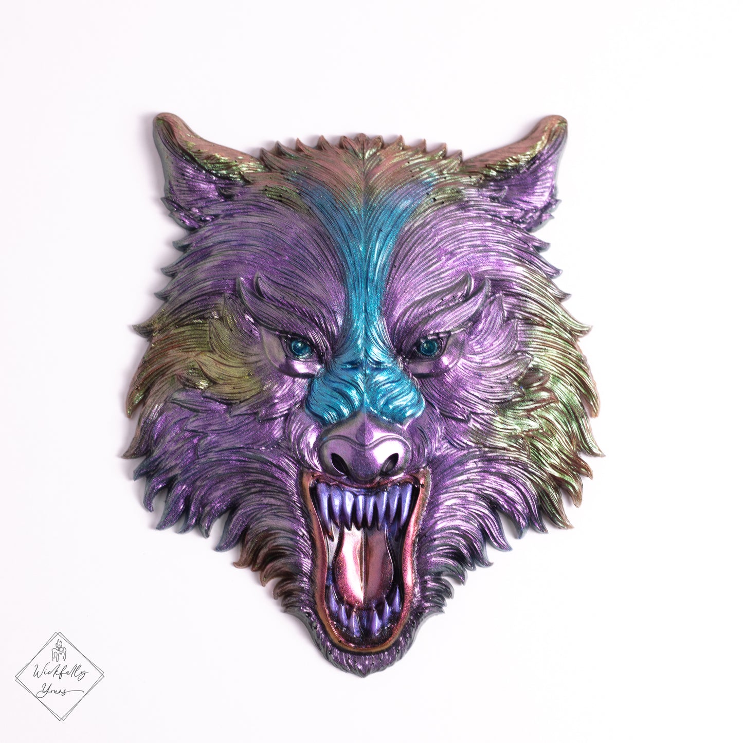 Bronze Wolf Resin Art